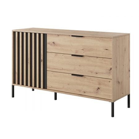 Komoda z lamelami 138 cm TOMY dąb artisan